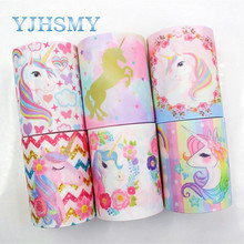 YJHSMY G-18829-1028,75 mm 5 Yards Cartoon horse Thermal transfer Printed grosgrain Ribbons,gift wrap DIY handmade material 2024 - buy cheap