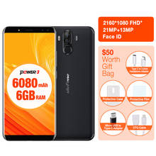 Ulefone Power 3 Face ID 6.0" 18:9 Display 6GB RAM 6080mAh Mobile Phone MTK6763 Octa Core 64GB ROM Android 7.1 OS 21MP Smartphone 2024 - buy cheap