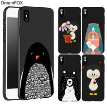 DREAMFOX L073 Пингвин Черный Мягкий ТПУ силиконовый чехол для Apple iPhone 11 Pro XR XS Max X 8 7 6 6S Plus 5 5S 5G SE 2024 - купить недорого