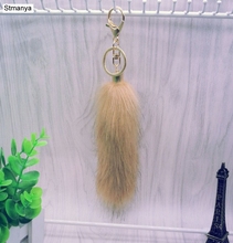 Women Bag Fur Tail Key chain pom pom Car keychain - 12 colors pompom Key Ring for Bag charm gift Jewelry #16017 2024 - buy cheap