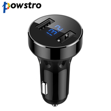 Powstro Dual USB 4.8A Car Charger Smart Charging Support to recharger various devices for IPhone Samsung for Xiaomi for Ipad ect 2024 - buy cheap