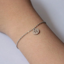 1 Pc Simple Initials Stainless Steel Bracelet Charm Letter Bracelets For Cute Women Girls Kids Fashion Jewelry Lucky Gift 2024 - buy cheap