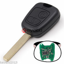 Keyecu-chave de carro remota, 2b 433mhz, eletrônica id46, para citroen c1 c3 sem corte va2 2024 - compre barato
