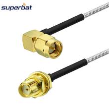 Superbat SMA Female Jack Bulkhead Connector to SMA Male Plug Right Angle RF Pigtail Extension Cable RG405 15cm for Wi-Fi Radios 2024 - buy cheap