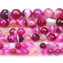Frete grátis, faixas rosas facetadas redondas 4-14mm, bolinhas para fazer joias! 2024 - compre barato