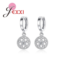 New Arrival Most Popular 925 Sterling Silver AAA Cubic Zirconia Earrings For Women Engagement Jewelry Birthday Gift 2024 - buy cheap