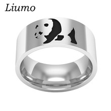 Liumo-anillo de acero inoxidable para hombre y mujer, sortija, Panda, estilo chino, 316L, Lr732 2024 - compra barato