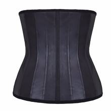 New Plus Size S-6XL Women Leather Black Zipper Body Shaper Sexy Underbust Steel Boned Corset Bustier 2024 - buy cheap