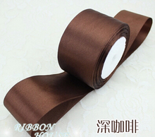 2 '' 50mm satin ribbon craft/party/wedding Clear coffee R0505  Handmade accessories 25Y 2024 - buy cheap