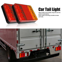 Aozbz 2Pcs 8 LEDS Car Truck Rear Tail Light Warning Lights Rear Lamps Waterproof Tailights Rear Parts for Trailer Truck Boat 12V 2024 - buy cheap