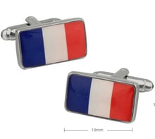 Запонки для мужчин по заводской цене, запонки из латуни с французским флагом 2024 - купить недорого