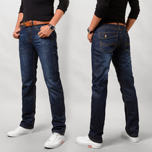 2018 Brand  Men's Fashion Jeans Business Casual Stretch Slim Jeans Classic Trousers Denim Pants Male Big Size 28-38 2024 - buy cheap