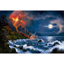 Full Square Round Drill 5D DIY Diamond Painting Volcano eruption 3D  Embroidery Cross Stitch Mosaic Home Decor 2024 - buy cheap
