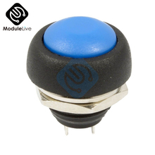 Interruptor de botón de encendido y apagado momentáneo, PBS-33B impermeable de 12mm, Mini Interruptor redondo, 1A, 250V, 5 uds. 2024 - compra barato