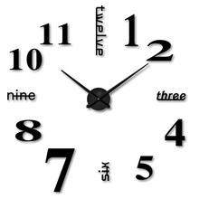 Nova chegada relógios de Quartzo moda relógios 3d real apressado grande relógio de parede espelho etiqueta diy living room decor Dropshipping 325W 2024 - compre barato