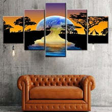 africa Sunset painting 5 pcs DIY diamond painting animal canvas square mosaic cross stitich elephant deer Diamond Embroidery 2024 - buy cheap