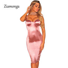 Ziamonga High Quality Women Dress Off Shoulder Min Pencil Sexy Bodycon Bandage Dress Slim Elegant Party Dresses Club Vestidos 2024 - buy cheap