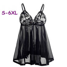 6XL Plus Size Women Embroidery langerie Erotic Underwear Hot Sexy Lingerie Babydolls Ladies Transparent Dress 5xl Red Lingerie 2024 - buy cheap