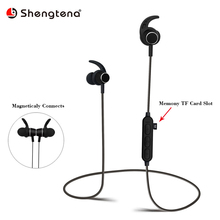Shengtena Metal Magnetic Bluetooth 4.2 Earphone Headset Sport Wireless Bluetooth Headset With Microphone TF memory card earphone 2024 - buy cheap