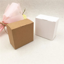 20pcs/lot Kraft /white Paper Candy Box Square Shape Wedding Favor Gift   Packing Box /Party Supply Packaging Bag 2024 - buy cheap