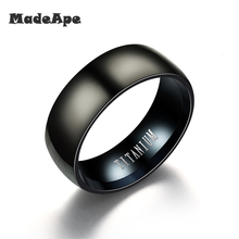 MadApe черное кольцо из титановой стали для женщин матовая помолвка Анель Masculino кольца для мужчин свадебные ювелирные изделия Bague Anillos Hombre 2024 - купить недорого