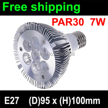Free shiping par 30 led E27 7W led spotlight par30 7*1W led bulb lamp AC 85-265V 110V 220V 230V 240V free shipping 2024 - buy cheap