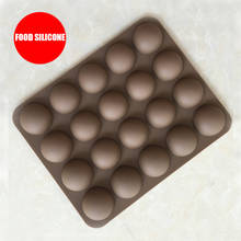 20 Hole Half Semi Round Bakeware Chocolate Gummy Soap Silicone Mold Half Ball Sphere Hemisphere Cake Tools 2024 - buy cheap