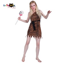 Vestido de leopardo feminino, fantasia primitiva para cosplay, fantasia feminina de carnaval 2024 - compre barato