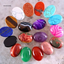 18x13MM&16x12MM CAB Cabochon Oval Natural Stone Bead Multi Color For Jewelry Making Necklace Pendant Bracelet Earrings 10Pcs 2024 - buy cheap