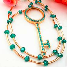 ZY DIY Quality Green Rhinestone Lucky Key Pendant Magnifier Monocle DIY Sewing Tools 2024 - buy cheap