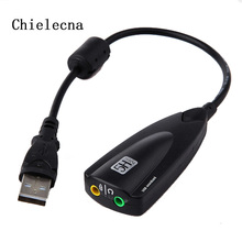 External USB Sound Card 7.1 Adapter 5HV2 USB to 3D CH Sound Antimagnetic Audio Headset Microphone 3.5mm Jack For Laptop PC 2024 - buy cheap