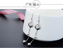 S925 sterling silver earrings Korean version of simple drop-shaped bead earrings free shipping 2024 - buy cheap