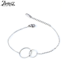 ZUUZ stainless steel for girls bracelets bangles for women chain gifts clover infinity accessories jewelry female 2024 - buy cheap