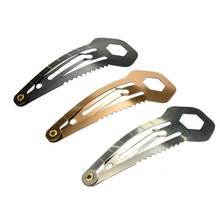 EDC Gear Multifunction Stainless Steel Hairpin Hair Clip Ruler Cutter Keychain Pocket Utility Tool Survive Screwdriver Travel 2024 - buy cheap