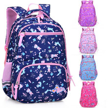 Новые детские школьные сумки для девочек, сумка для книг начальной школы, детские школьные сумки, рюкзак с принтом, ортопедический рюкзак 2024 - купить недорого