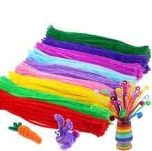 Varitas de felpa de colores para niños, 100 unids/lote, materiales de bricolaje, educación, arte Hecho A Mano, juguete artesanal, juguetes de desarrollo creativo 2024 - compra barato