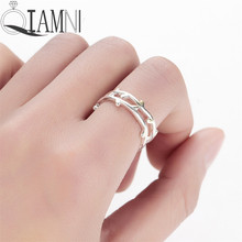 QIAMNI женское Двухслойное кольцо на палец, подарок на Рождество, день рождения, модное Двухслойное Открытое кольцо 2024 - купить недорого
