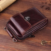 Genuine Leather Pouch Shoulder Belt Phone Case Bags For Galaxy A60 A40 A20 A10,Doogee N10 Y8C Y7 Y8 Plus BL7000 S90 S40 2024 - buy cheap