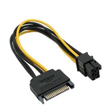 SATA кабель питания 15 Pin к 6 Pin PCI EXPRESS PCI-E Sata Графический конвертер адаптер видеокарта кабель питания SGA998 2024 - купить недорого