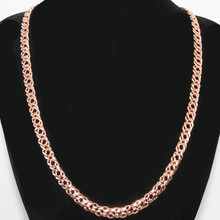 Большое ожерелье в стиле хип-хоп из звеньев цепи из розового золота модное мужское и женское панцирное ожерелье 2024 - купить недорого