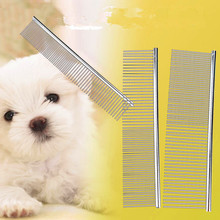 2019 New Simple Stainless Steel Pet Dog Cat Combs Straight Hair Comb for Pet Grooming Supplies Accessories Free Shippings 2024 - buy cheap