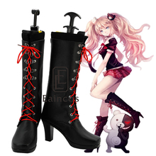 Sapatos pretos para cosplay de anime danganronpa enózima junko, calçados personalizados para festa 2024 - compre barato