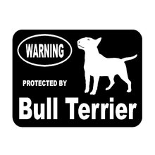 Car Sticker 13.3cm*10cm Protected By Bull Terrier Protected Animal Decal Reflective Laser 3D Car Stickers Vinyl Car Styling 2024 - buy cheap