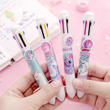 1pcs Creative Stationery Press Colorful Ballpoint Pen 8 Color Cute Kawaii Unicorn Model Ballpen Office School Writing Supplies 2024 - buy cheap