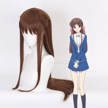 "Fruits Basket" long wig "Tohru Honda" Cosplay Wig Brown Long Straight Wig Lolita girl wigs Synthetic Hair + Cap 2024 - buy cheap