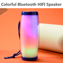 New Colorful LED Lights Bluetooth Speaker HIFI Stereo Wireless Portable Speaker Support Microphone USB TF and FM 2024 - buy cheap