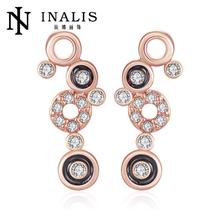 E1061-B Wholesale Rose Yellow White Gold color Earrings For Women New Fashion Jewelry long earrings 2024 - buy cheap