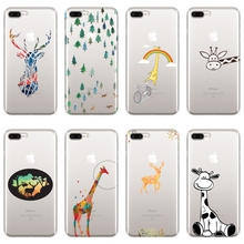 Para iphone 6 s 6 s 7 8 x xr xs max caso de telefone silicone engraçado bonito cervos girafa macio capa traseira para iphone 8 7 6 s 6 s mais caso 2024 - compre barato