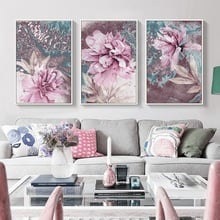 Wall Art Printed Home Decoration Canvas Painting Flowers Pictures Modern Nordic Style Watercolor Modular Poster For Living Room 2024 - compre barato