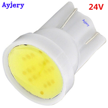 AYJERY 50/100Pcs 24V DC T10 Led 194 168 W5W 24V COB 6SMD 2W LED Light Bulb Clearance Tail Parking Light Reading Car Light 2024 - buy cheap